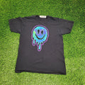 Vintage Y2K Dripping Smiley Emoji Medium 19x25 Neon - Adult & Kids T-Shirts, Sweatshirts & Hoodies apparel design preview 1