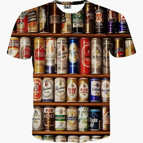 Women's Men's Beer Can 3D Print V445 - Adult & Kids T-Shirts, Sweatshirts & Hoodies apparel design preview 1