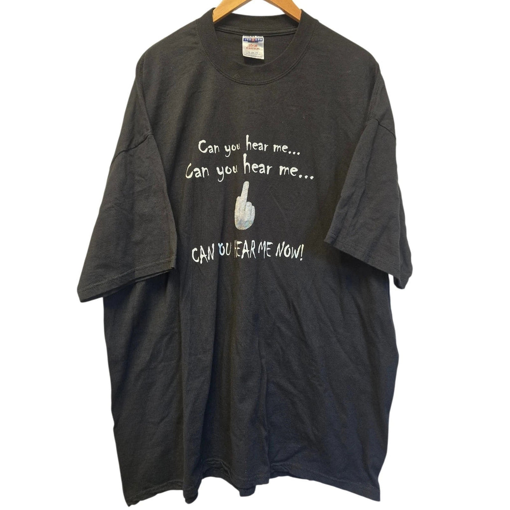Vtg 2000s Y2k Can You Hear Me Now Middle Finger 3XL - Adult & Kids T-Shirts, Sweatshirts & Hoodies apparel design preview 1