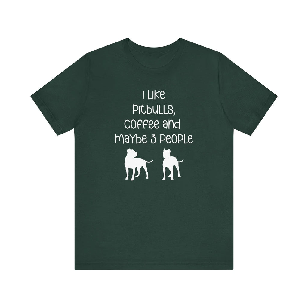 Pitbull Coffee Lover I Like Pitbulls and Maybe 3 - Adult & Kids T-Shirts, Sweatshirts & Hoodies apparel design preview 1