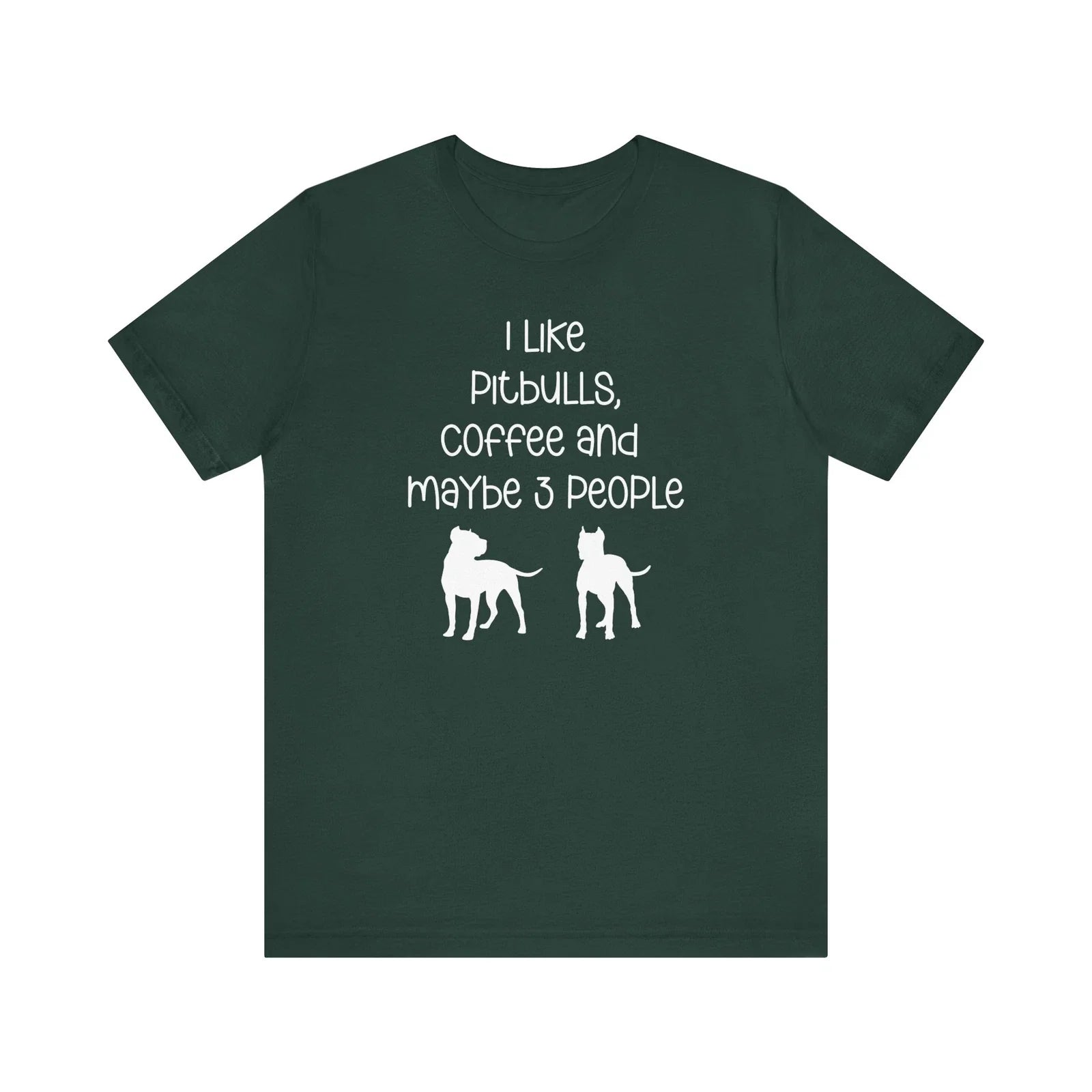 Pitbull Coffee Lover I Like Pitbulls and Maybe 3 - Adult & Kids T-Shirts, Sweatshirts & Hoodies apparel design preview 1