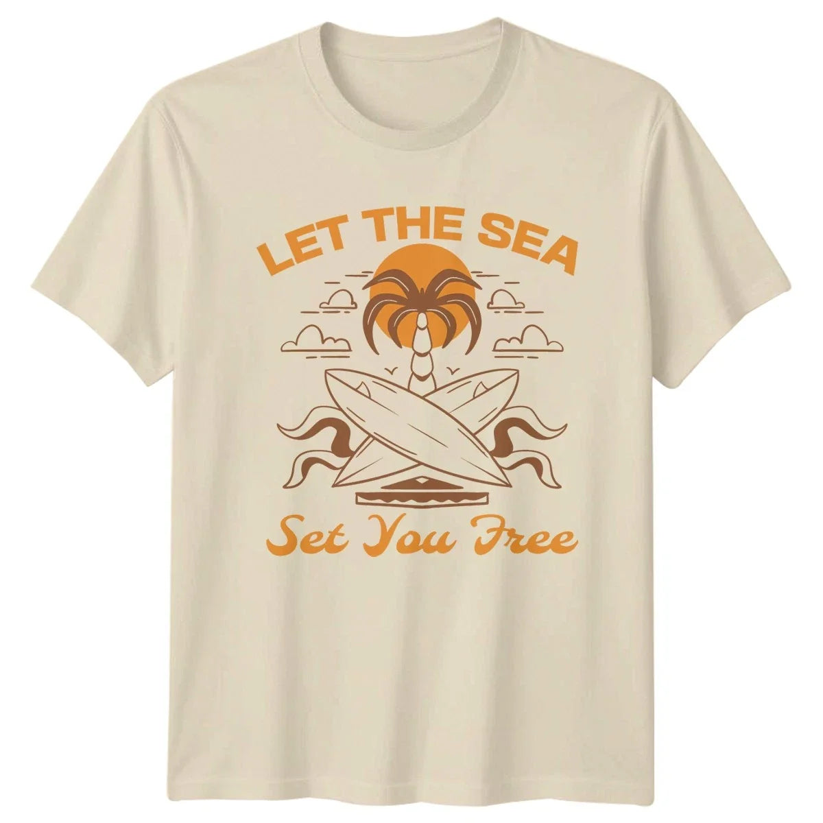 Let The Sea Set You Free Surfing Beach Lifestyle - Adult & Kids T-Shirts, Sweatshirts & Hoodies apparel design preview 1