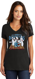 Bowling Team American Strike Force Womens V-neck - Adult & Kids T-Shirts, Sweatshirts & Hoodies apparel design preview 1