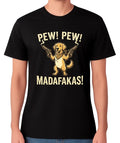 Pew Madafakas Dog Funny Cartoon Humour Graphic - Adult & Kids T-Shirts, Sweatshirts & Hoodies apparel design preview 1