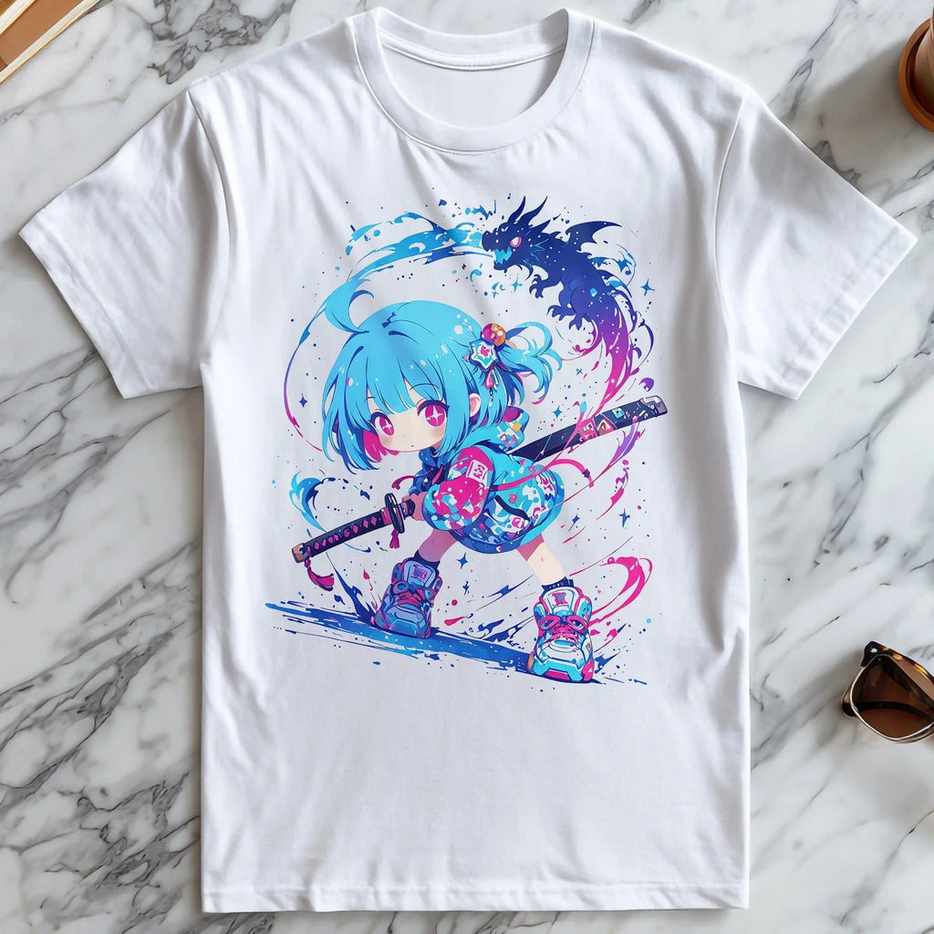 Chibi Girl Cute Kawaii 002 Anime/Manga Adult - Adult & Kids T-Shirts, Sweatshirts & Hoodies apparel design preview 1
