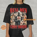 Real Men Cross Swords Funny Hilarious Knight Bootleg - Adult & Kids T-Shirts, Sweatshirts & Hoodies apparel design preview 1