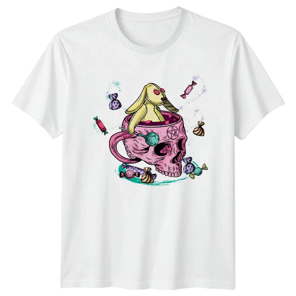 Kawaii Goth Bunny Skull Candy Alternative Fashion - Adult & Kids T-Shirts, Sweatshirts & Hoodies apparel design preview 1