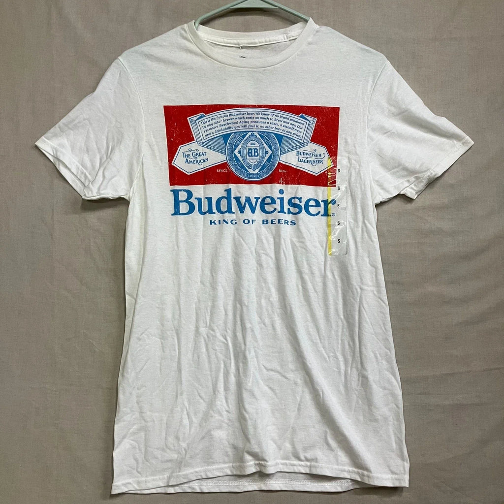Budweiser Graphic Men's White King of Beers Short - Adult & Kids T-Shirts, Sweatshirts & Hoodies apparel design preview 1