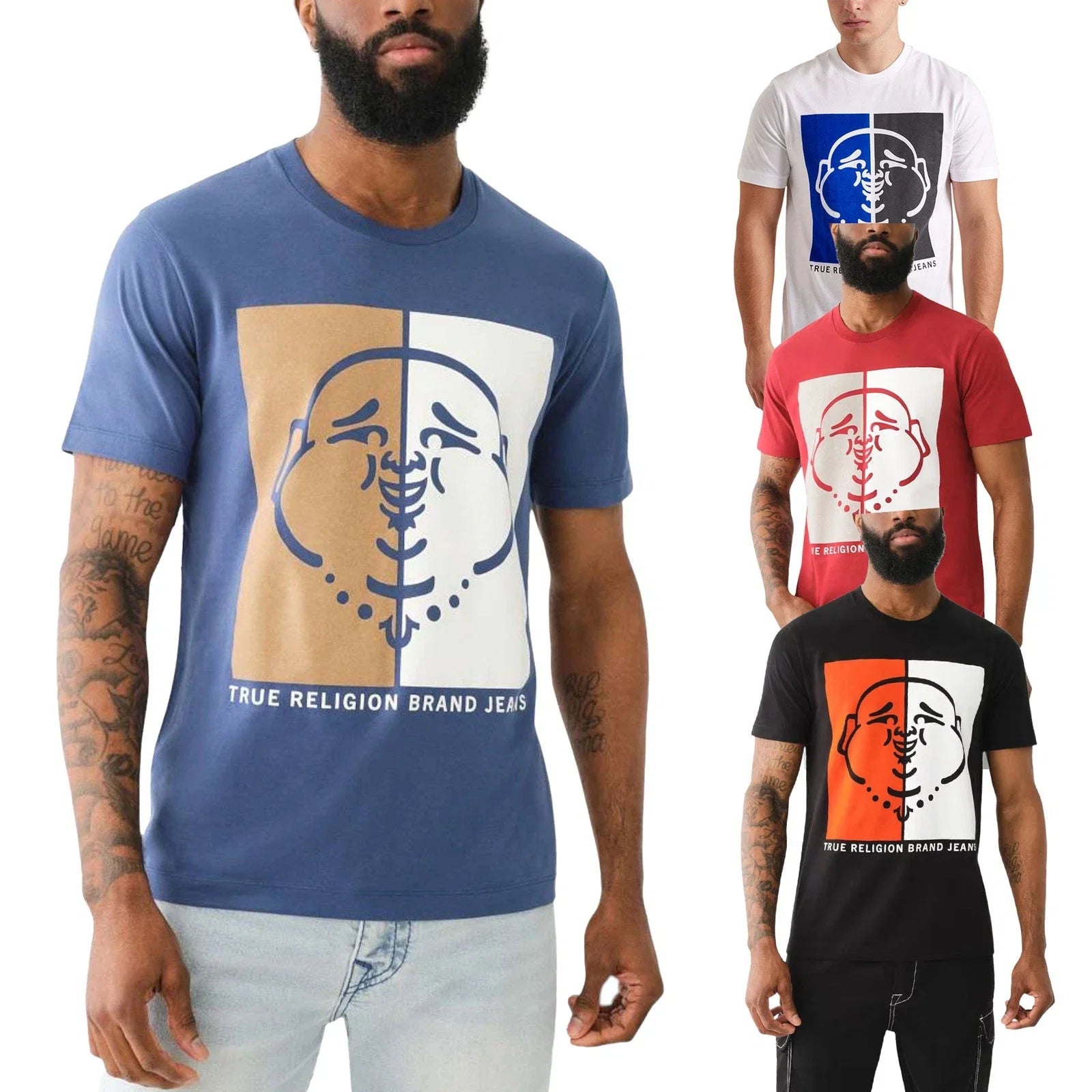 True Religion 108323 Mens Graphic Logo Crew Neck Half - Adult & Kids T-Shirts, Sweatshirts & Hoodies apparel design preview 1
