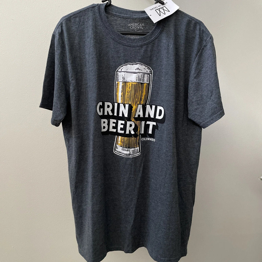 Grin And Beer It Colorado Men's Size Large - Adult & Kids T-Shirts, Sweatshirts & Hoodies apparel design preview 1