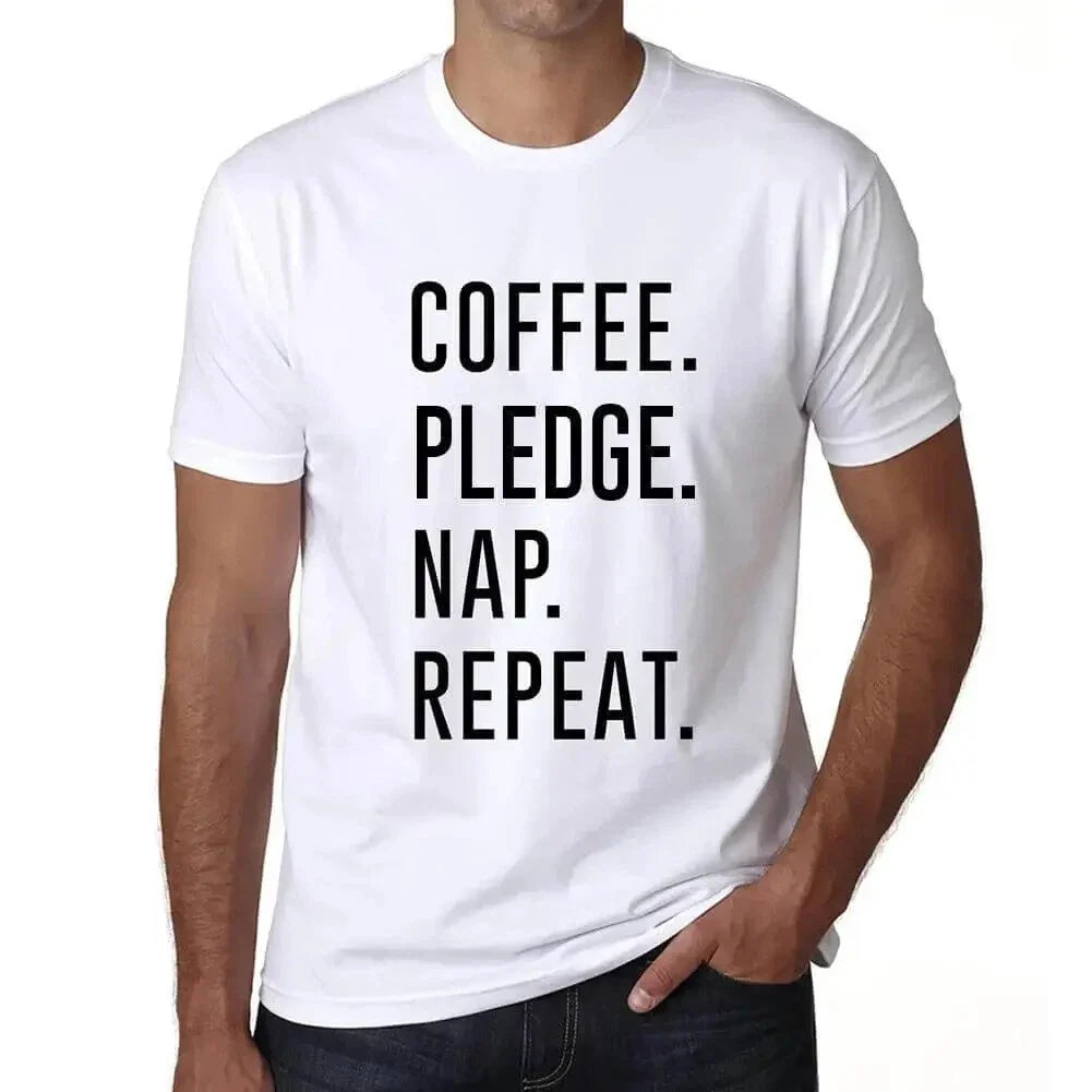 ULTRABASIC men's coffee promise nap repetition pledge - Adult & Kids T-Shirts, Sweatshirts & Hoodies apparel design preview 1