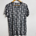 Creative All Over Skull Print V-Neck Grey/Black - Adult & Kids T-Shirts, Sweatshirts & Hoodies apparel design preview 1