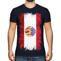 FRENCH POLYNESIA GRUNGE FLAG MENS TOP POLYNÉSIE - Adult & Kids T-Shirts, Sweatshirts & Hoodies apparel design preview 1