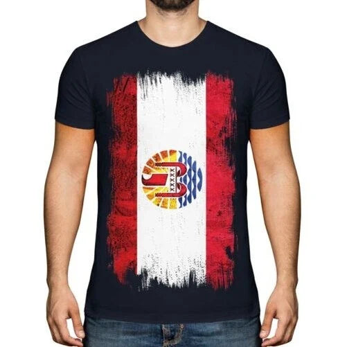 FRENCH POLYNESIA GRUNGE FLAG MENS TOP POLYNÉSIE - Adult & Kids T-Shirts, Sweatshirts & Hoodies apparel design preview 1