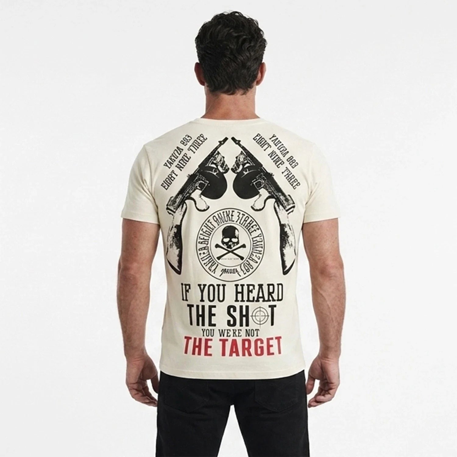 New Yakuza Men's Shot Regular Bone White - Adult & Kids T-Shirts, Sweatshirts & Hoodies apparel design preview 1