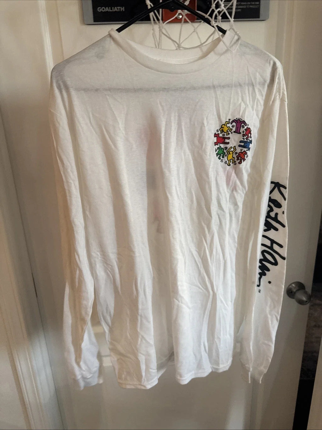 Keith Haring Art Pop Graphic Men Medium White Double - Adult & Kids T-Shirts, Sweatshirts & Hoodies apparel design preview 1