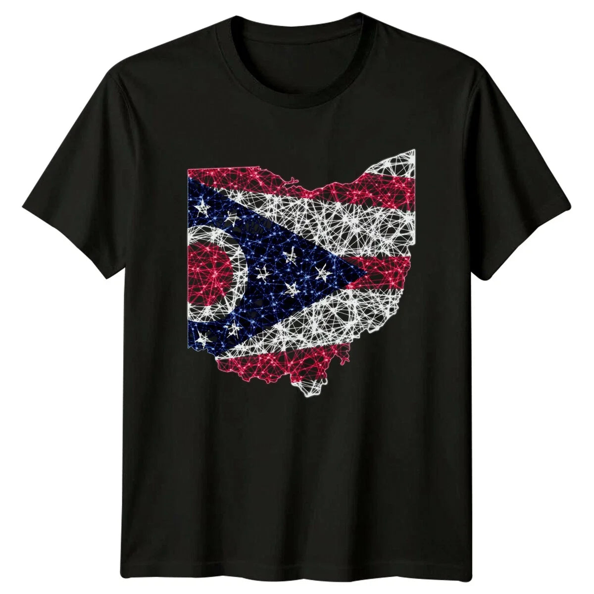 Ohio State Flag Map Shape Mens Womens Graphic Unisex - Adult & Kids T-Shirts, Sweatshirts & Hoodies apparel design preview 1