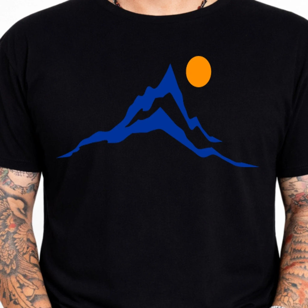 Mountain Sunset Minimalist Graphic Outdoor Hiking - Adult & Kids T-Shirts, Sweatshirts & Hoodies apparel design preview 1