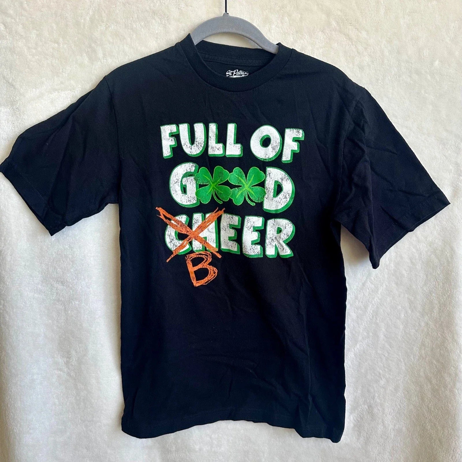 St Patricks Day Beer Graphic Full of Good Shamrock - Adult & Kids T-Shirts, Sweatshirts & Hoodies apparel design preview 1