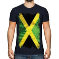 JAMAICA GRUNGE FLAG MENS TOP JAMAICAN FOOTBALL JERSEY - Adult & Kids T-Shirts, Sweatshirts & Hoodies apparel design preview 1