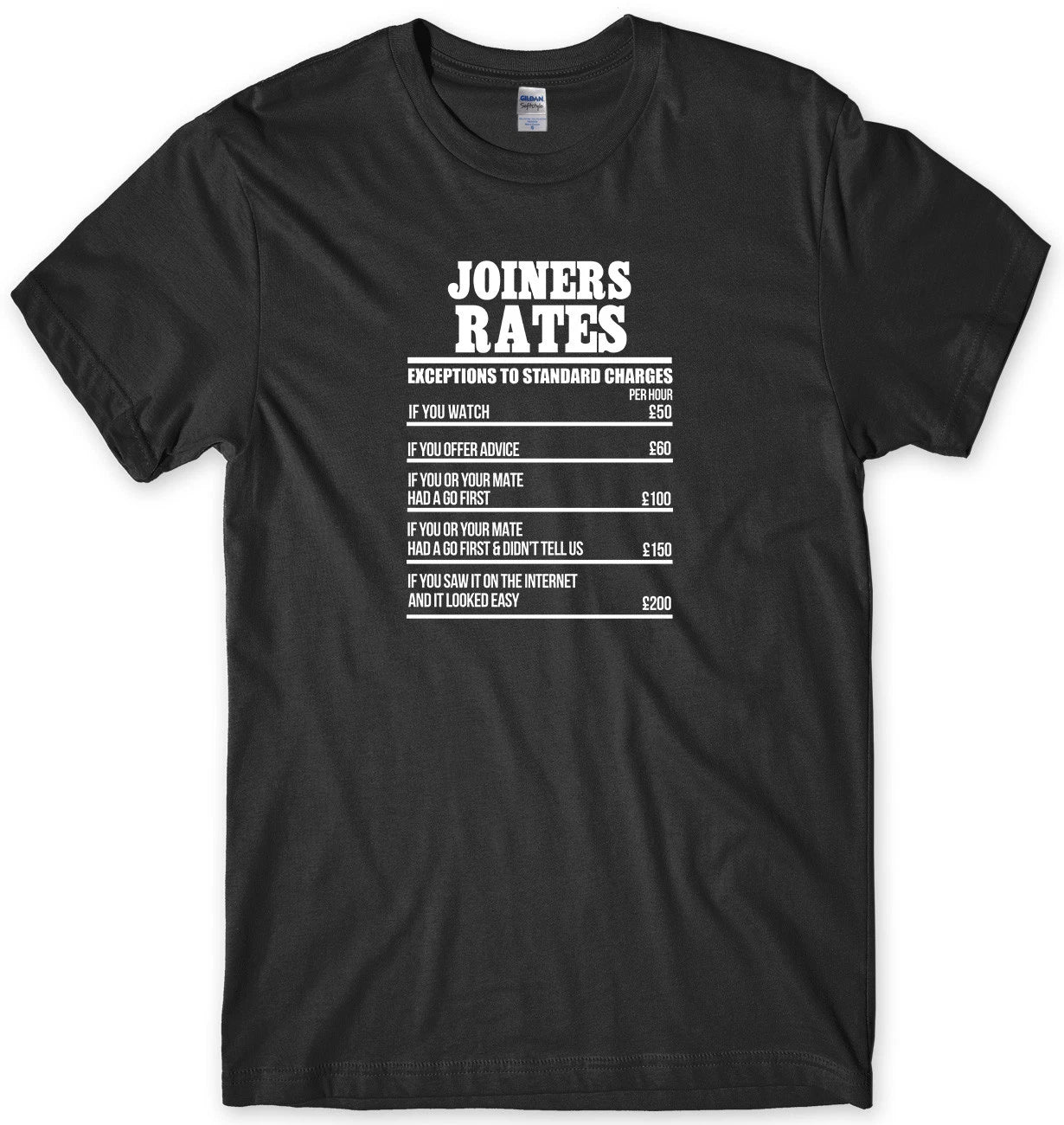 Joiners Rates Mens Funny - Adult & Kids T-Shirts, Sweatshirts & Hoodies apparel design preview 1