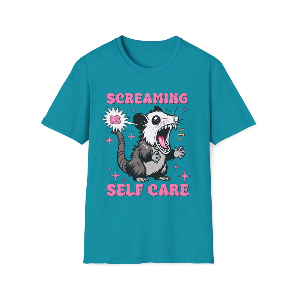 Screaming Is Self Care Funny Quote Graphic - Adult & Kids T-Shirts, Sweatshirts & Hoodies apparel design preview 1