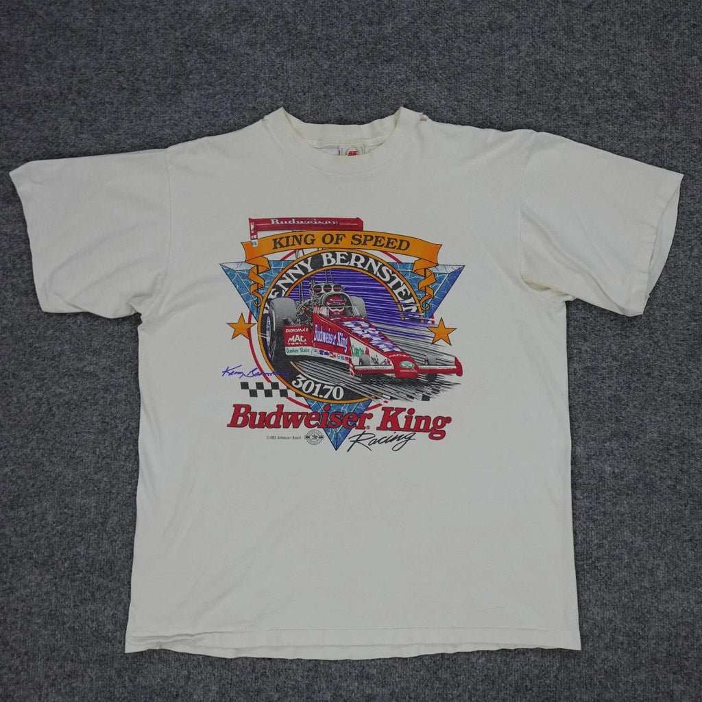 Vintage Sport Service Mens XL White Budweiser King - Adult & Kids T-Shirts, Sweatshirts & Hoodies apparel design preview 1