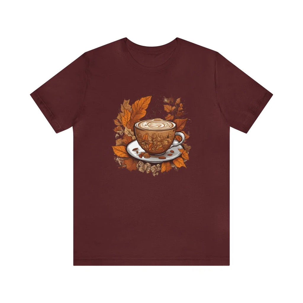 Autumn fall cappuccino coffee peaceful design gift - Adult & Kids T-Shirts, Sweatshirts & Hoodies apparel design preview 1