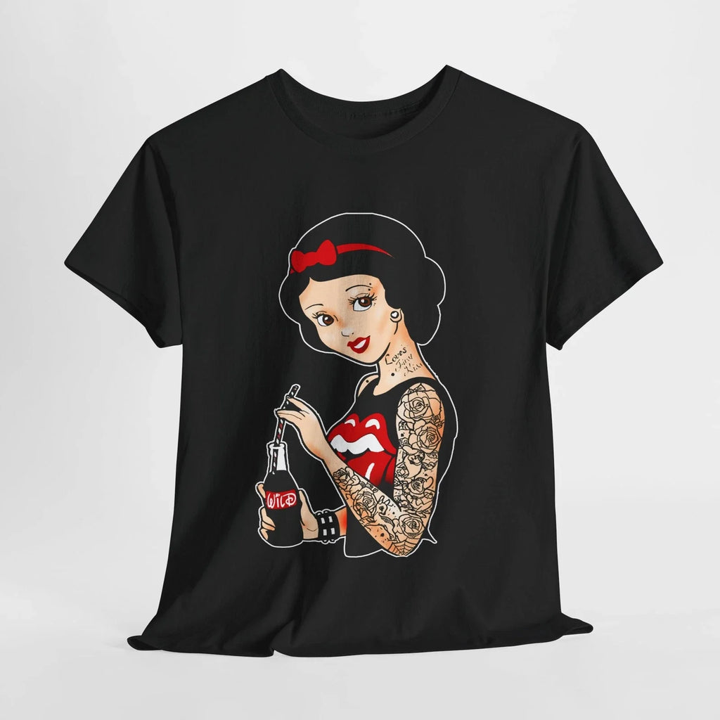Snow White Modern Urban Punk Tattoo Piercing - Adult & Kids T-Shirts, Sweatshirts & Hoodies apparel design preview 1