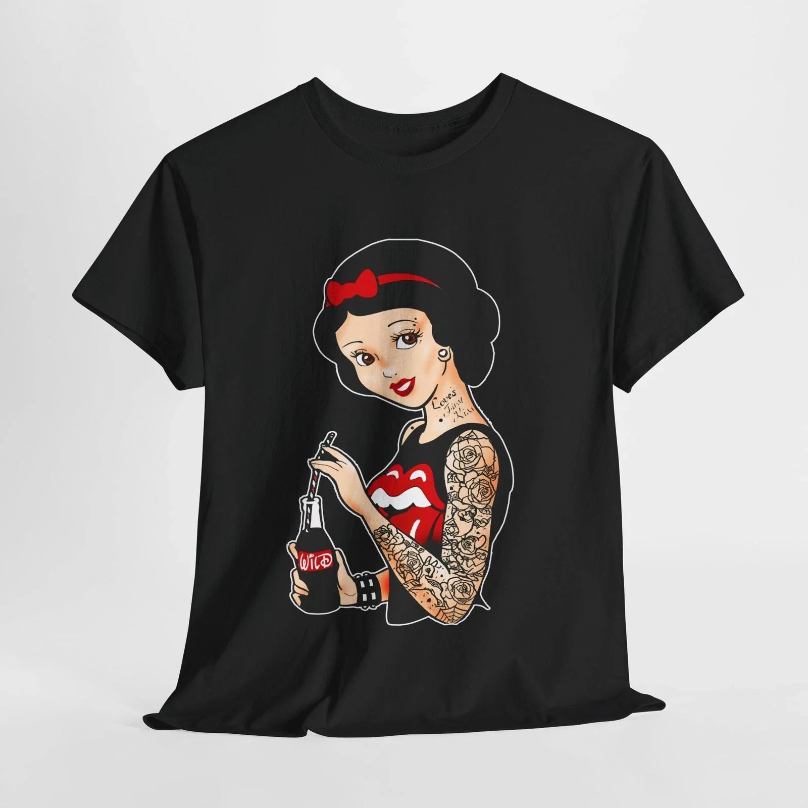 Snow White Modern Urban Punk Tattoo Piercing - Adult & Kids T-Shirts, Sweatshirts & Hoodies apparel design preview 1