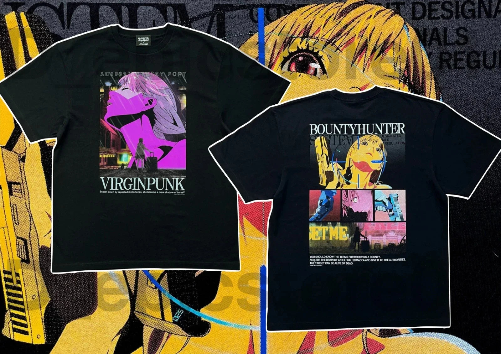 VIRGIN PUNK x messa Yasuomi Umetsu 2 Designs Black - Adult & Kids T-Shirts, Sweatshirts & Hoodies apparel design preview 1