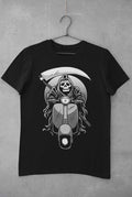 Scooter Reaper Biker Grim Skull Scythe Classic Design - Adult & Kids T-Shirts, Sweatshirts & Hoodies apparel design preview 1