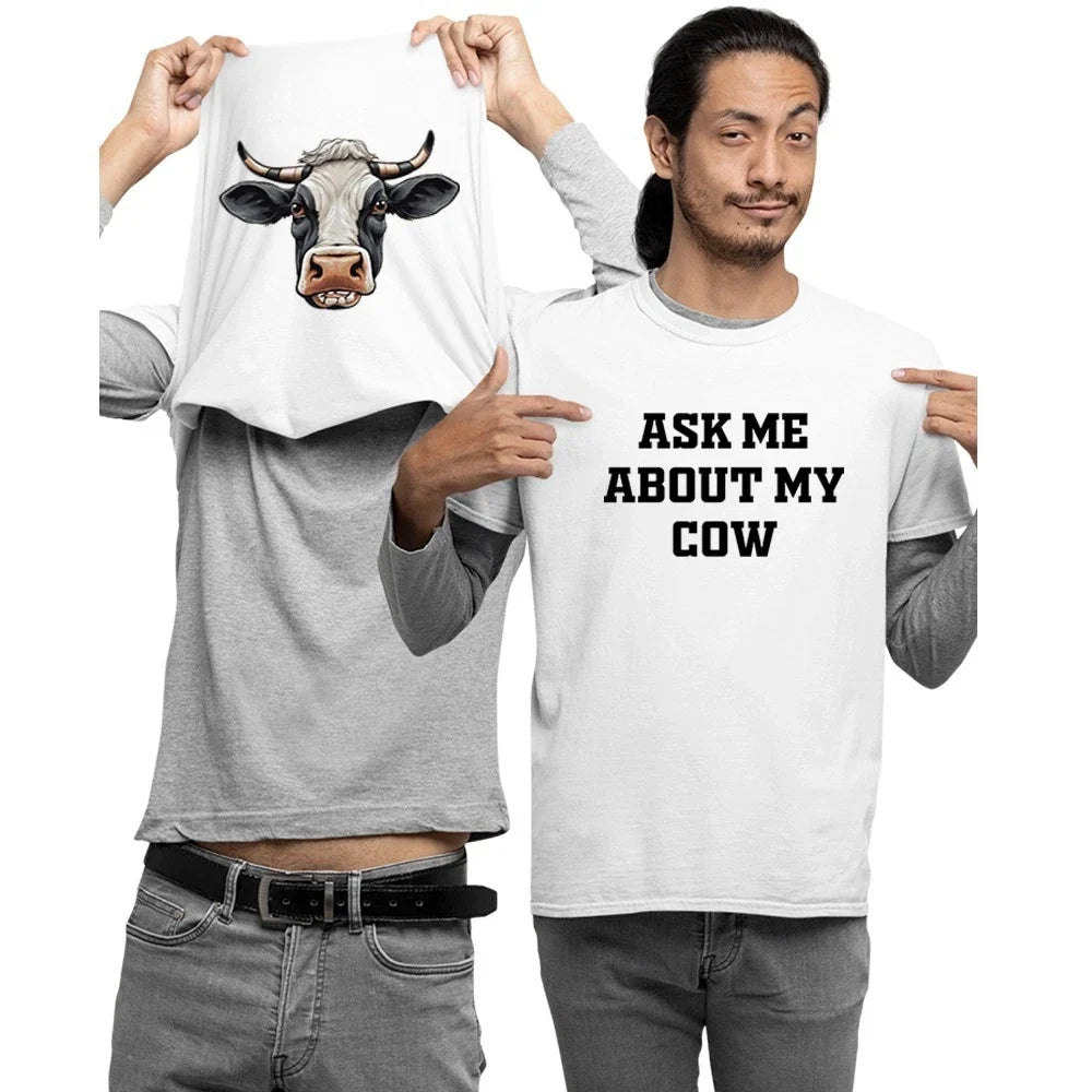 Ask Me About My Cow Kids and Adults Unisex Novelty - Adult & Kids T-Shirts, Sweatshirts & Hoodies apparel design preview 1
