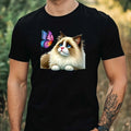 Mens Watercolour Ragdoll Cat Print Cotton Size XS to - Adult & Kids T-Shirts, Sweatshirts & Hoodies apparel design preview 1