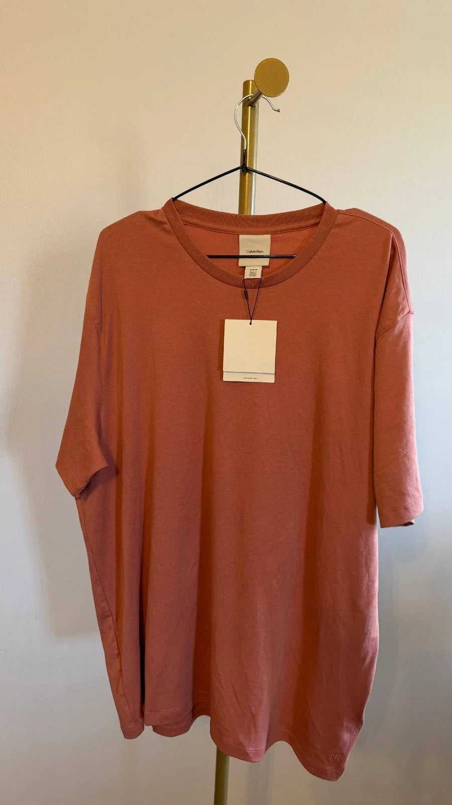 Calvin Klein Supima Cotton Crewneck T‑ Sunset Rose - Adult & Kids T-Shirts, Sweatshirts & Hoodies apparel design preview 1