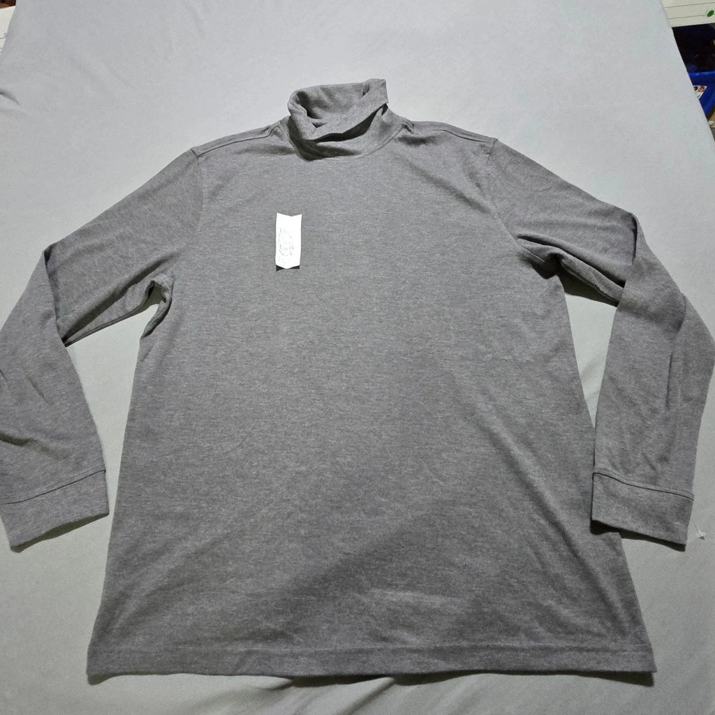 New Croft Barrow Turtleneck Mens Large Gray Easy Care - Adult & Kids T-Shirts, Sweatshirts & Hoodies apparel design preview 1