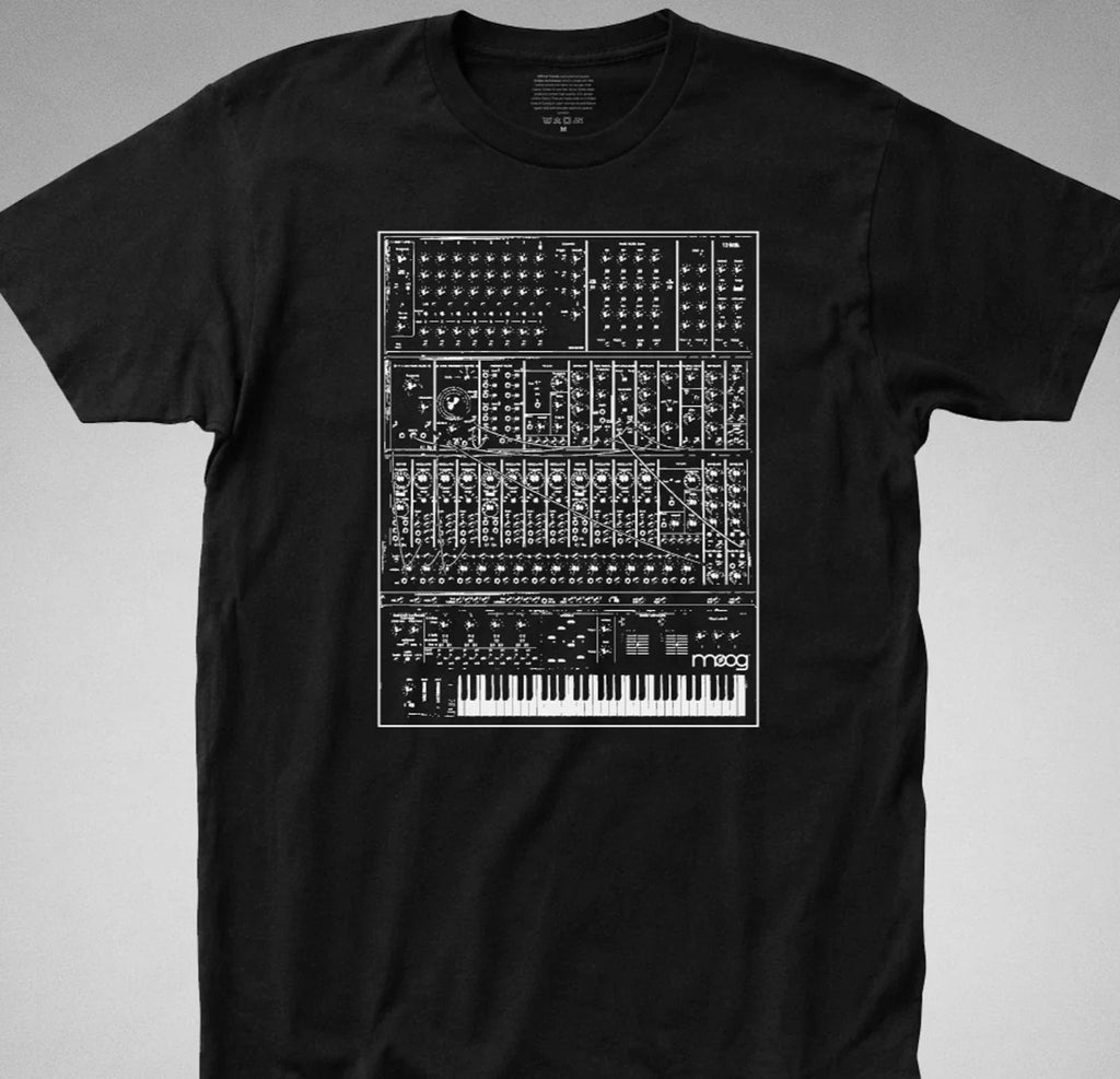 Synthesizer analog, moog, modular 80s synth keyboard - Adult & Kids T-Shirts, Sweatshirts & Hoodies apparel design preview 1