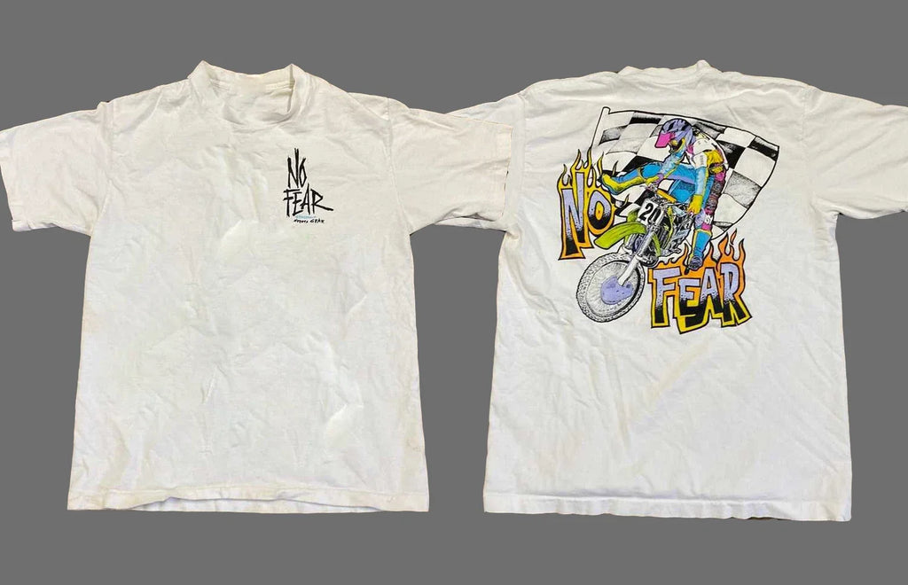 Vintage Styles Made In Usa No Fear 90's Dirt Bike - Adult & Kids T-Shirts, Sweatshirts & Hoodies apparel design preview 1