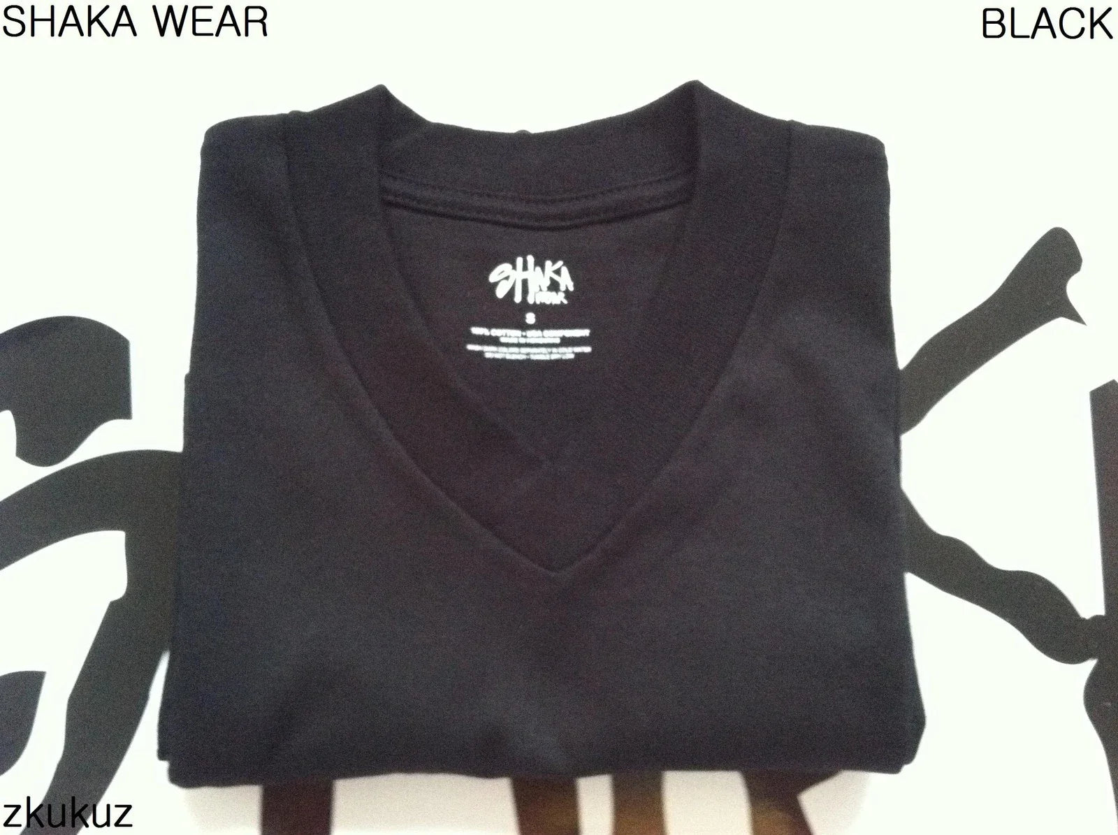 3 NEW SHAKA WEAR PLAIN SHORT SLEEVE V-NECK BLACK - Adult & Kids T-Shirts, Sweatshirts & Hoodies apparel design preview 1