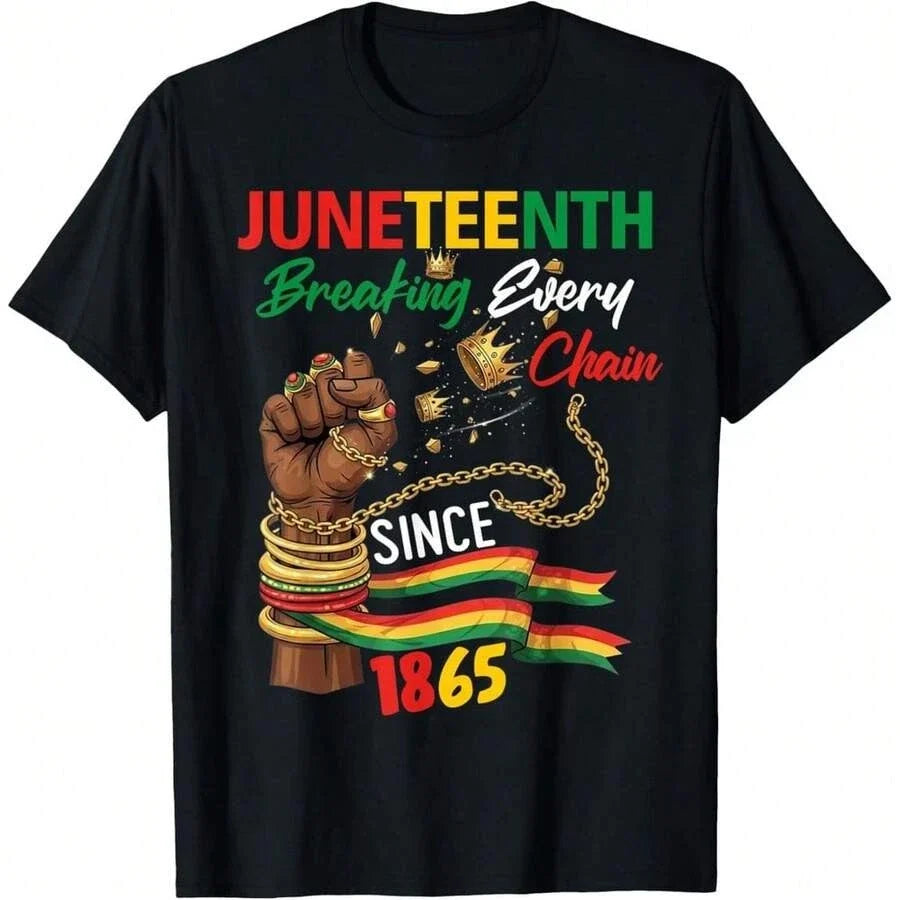 Juneteenth Women Men Breaking Every Chain Since 1865 - Adult & Kids T-Shirts, Sweatshirts & Hoodies apparel design preview 1