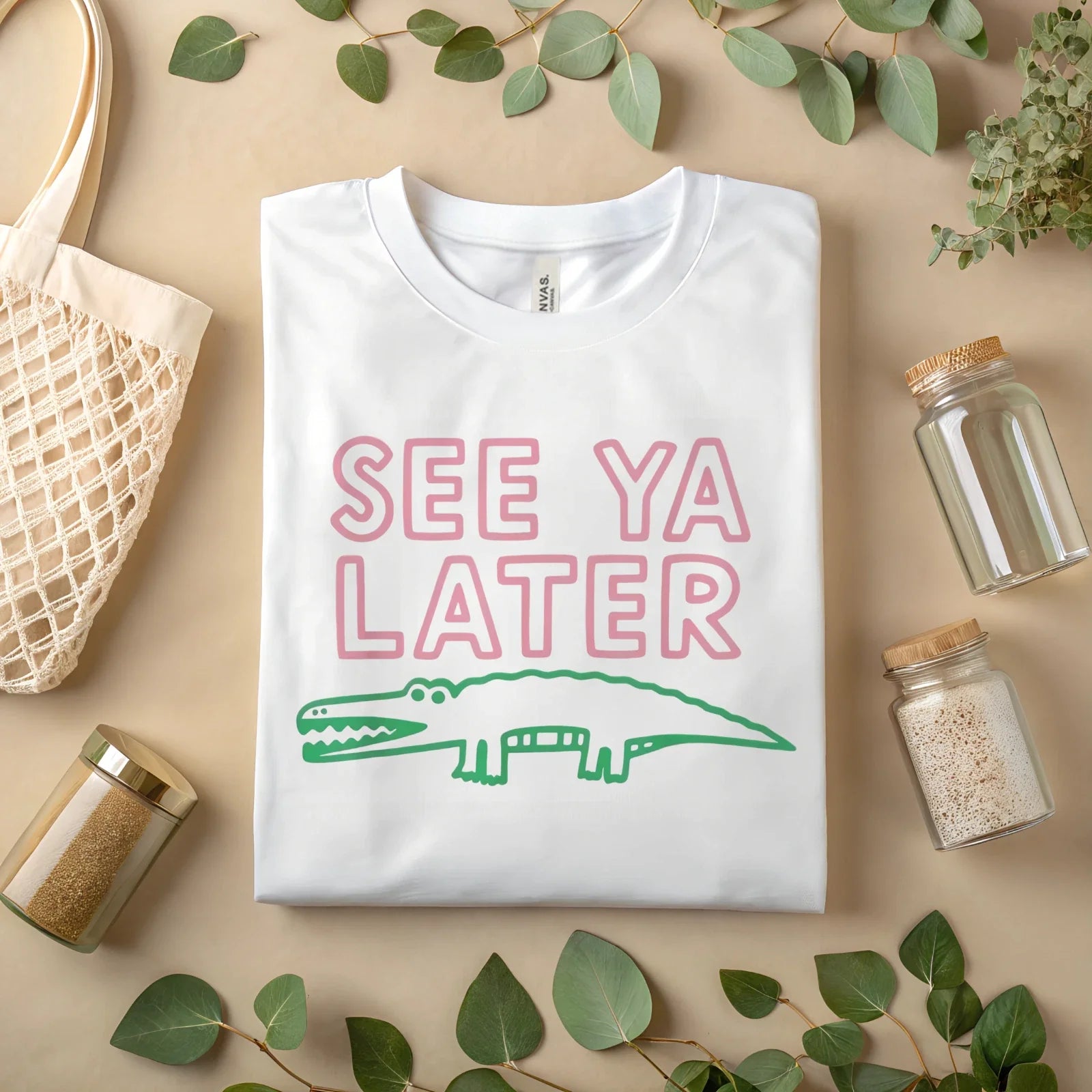 See Ya Later Alligator Funny Retro Graphic A201 - Adult & Kids T-Shirts, Sweatshirts & Hoodies apparel design preview 1