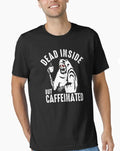 Dead Inside But Caffeinated Coffee and Death Skeleton - Adult & Kids T-Shirts, Sweatshirts & Hoodies apparel design preview 1