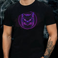 Mens Purple Cat Print Cotton Size XS to 5XL - Adult & Kids T-Shirts, Sweatshirts & Hoodies apparel design preview 1