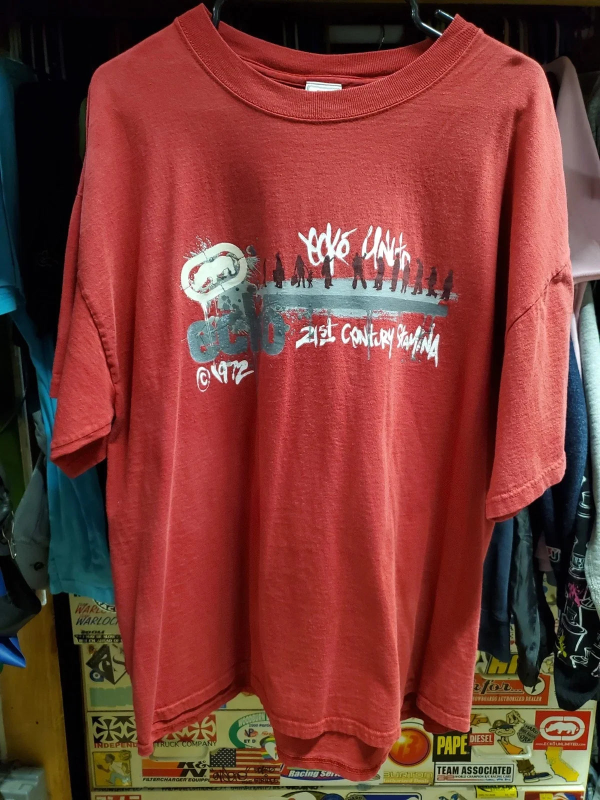 Y2K ECKO UNLIMITED 21st Century STAMINA Gray White - Adult & Kids T-Shirts, Sweatshirts & Hoodies apparel design preview 1