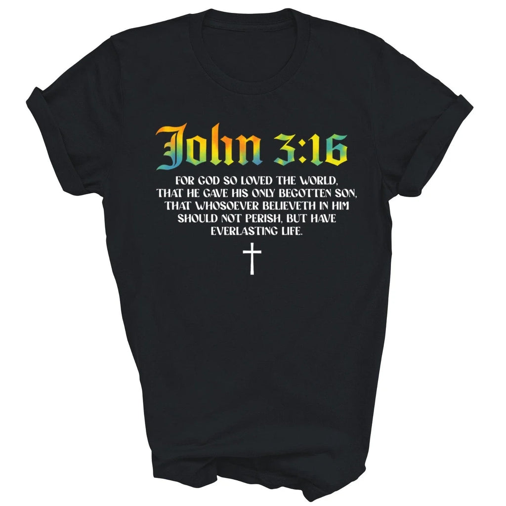 John 3 16 Bible Verse Scripture Christian Gift - Adult & Kids T-Shirts, Sweatshirts & Hoodies apparel design preview 1