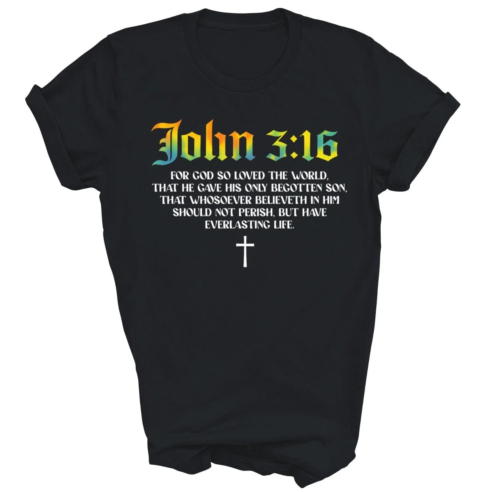 John 3 16 Bible Verse Scripture Christian Gift - Adult & Kids T-Shirts, Sweatshirts & Hoodies apparel design preview 1