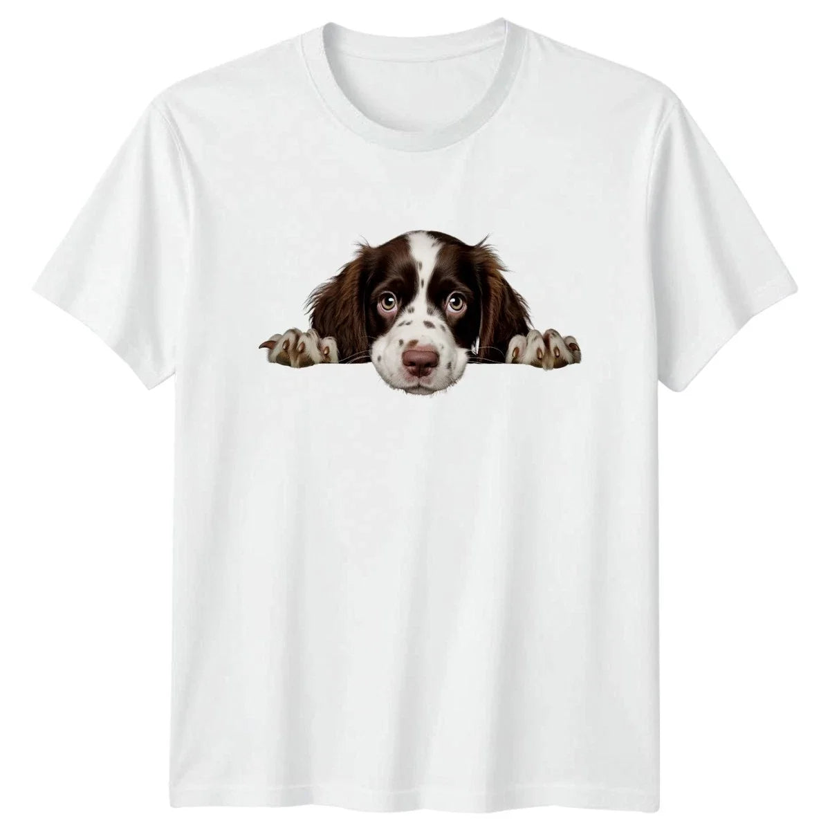 Peeking Springer Spaniel Dog Paws Pets Birthday Gift - Adult & Kids T-Shirts, Sweatshirts & Hoodies apparel design preview 1