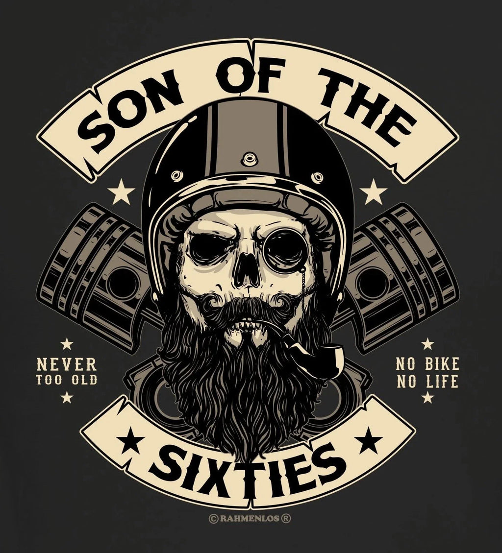 Men's Biker Son Of The Sixties Funny Quotes Gifts - Adult & Kids T-Shirts, Sweatshirts & Hoodies apparel design preview 1