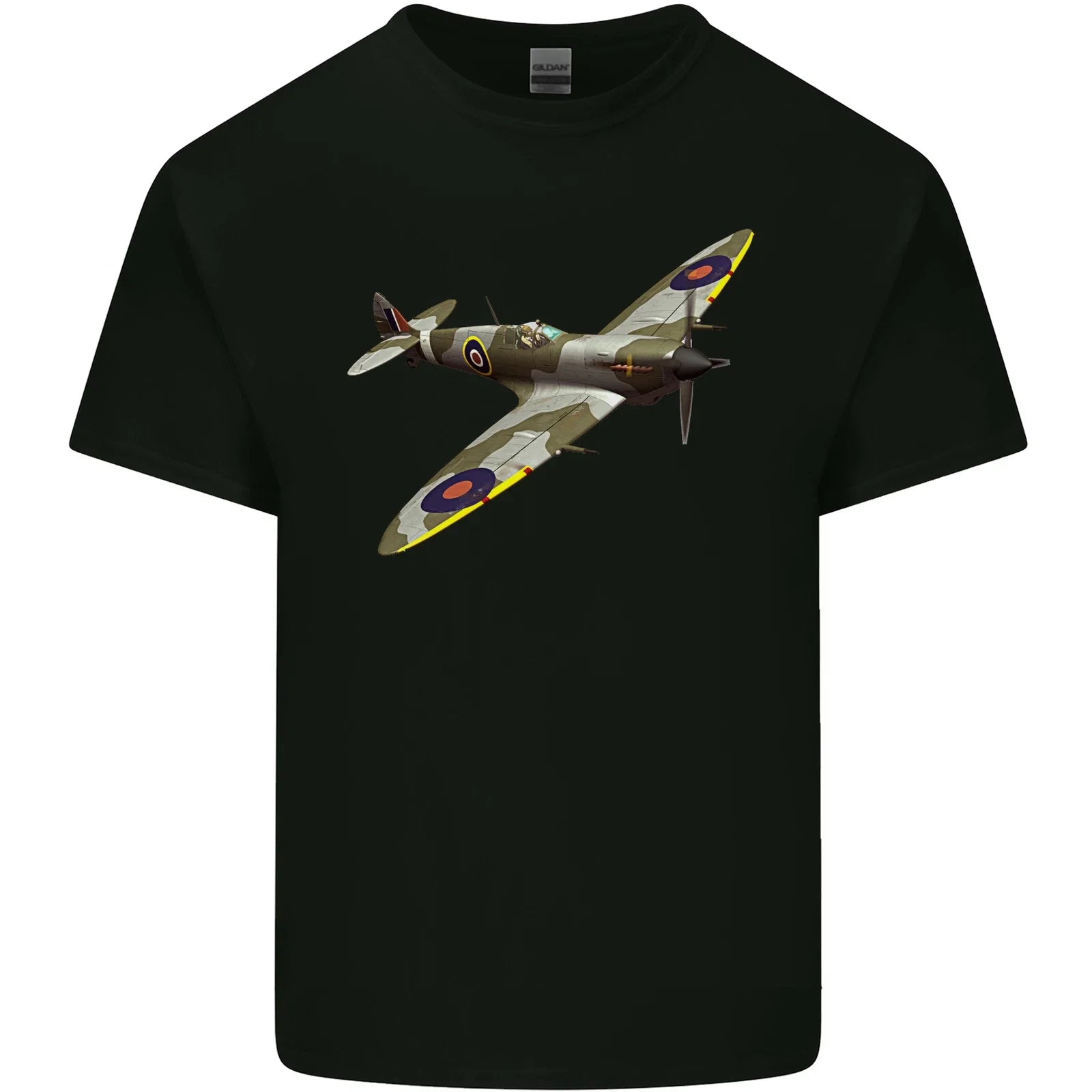 A Supermarine Spitfire Fying Solo Mens Cotton Top - Adult & Kids T-Shirts, Sweatshirts & Hoodies apparel design preview 1