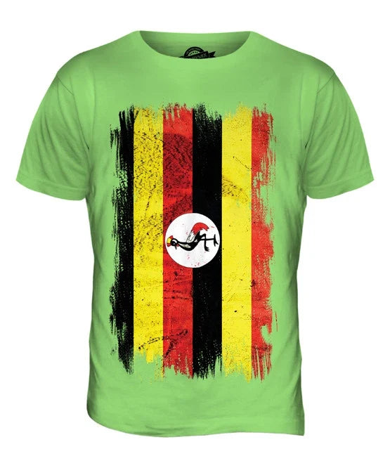 UGANDA GRUNGE FLAG MENS XS S M L XL 2XL 3XL 4XL 5XL - Adult & Kids T-Shirts, Sweatshirts & Hoodies apparel design preview 1